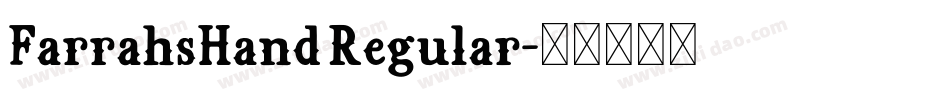 FarrahsHand Regular字体转换